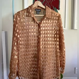 Vintage Gold Sheer Buttondown